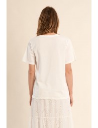 Straight T-shirt with illustration