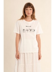 Straight T-shirt with illustration