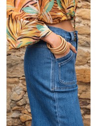 Pantalón de mujer largo, vaquero.