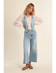 Veston en denim, col V