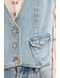 Denim jacket, V-neck