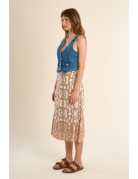 Veston en denim, col V