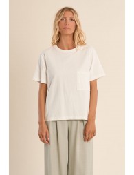 T-shirt en coton avec poche sur le cœur