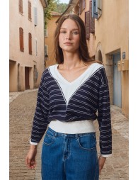 Pull en maille, col V