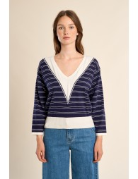 Pull en maille, col V