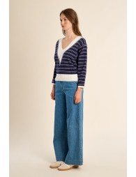 Pull en maille, col V