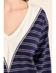 Jersey de mujer de manga larga, estampado rayas.