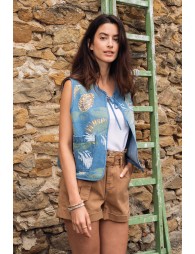 Quilted bolero, printed