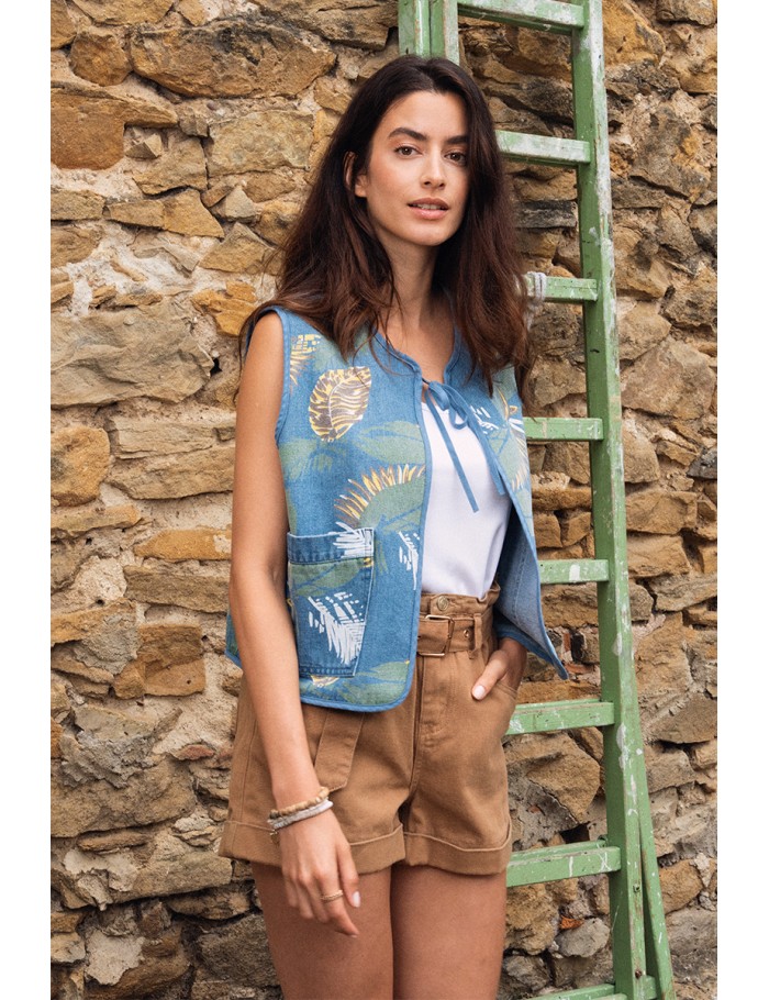 Quilted bolero, printed