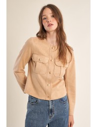 Short suede jacket