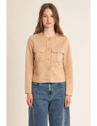 Short suede jacket