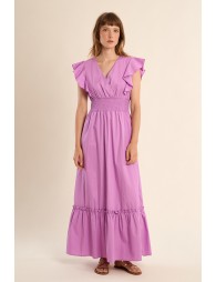 Robe longue en volume