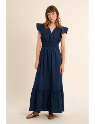Robe longue en volume