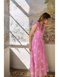 Robe longue avec broderies