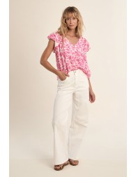 Lightweight top with floral print