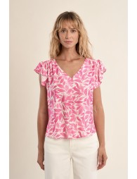Top léger à imprimé floral