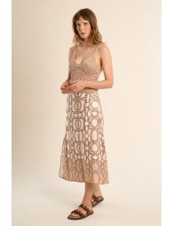 Openwork knit tank top