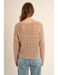 Cardigan en maille ajourée