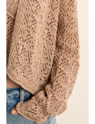 Cardigan en maille ajourée