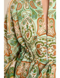 Kimono satiné et imprimé