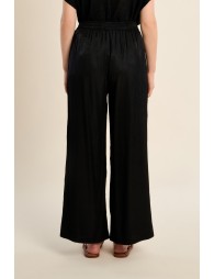 Pantalon large, effet satiné