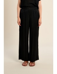 Pantalon large, effet satiné