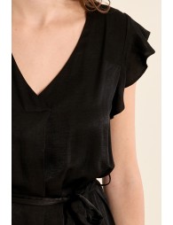 Robe courte et nouable à la taille