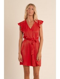 Robe courte et nouable à la taille