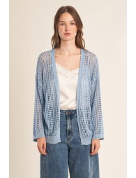 Gilet en maille irisé et semi-transparence