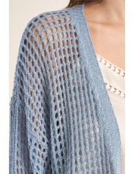 Gilet en maille irisé et semi-transparence