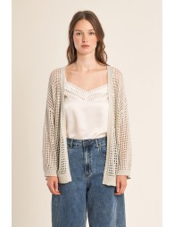 Gilet en maille irisé et semi-transparence