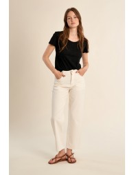 T-shirt basique, parsemé de strass