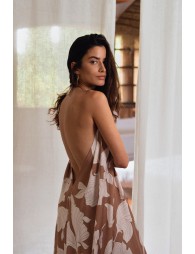 Robe longue, imprimée