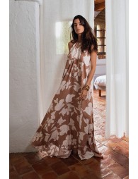 Robe longue, imprimée