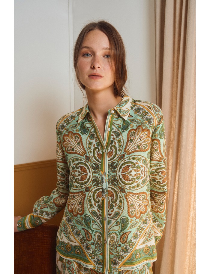 Chemise légère, imprimé foulard