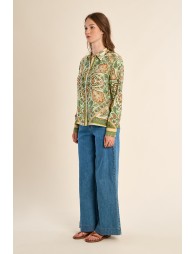 Lightweight shirt, scarf print