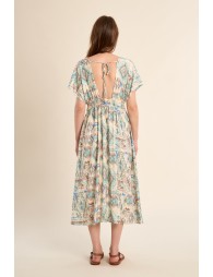 Robe longue à motif ethnique