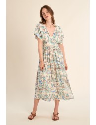 Robe longue à motif ethnique