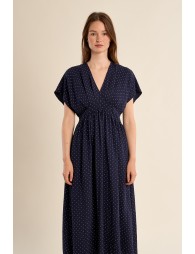 Robe longue à pois