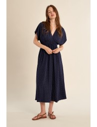 Long polka dot dress