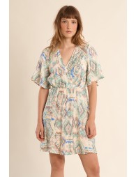 Robe courte à motif ethnique