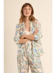 Straight printed blazer
