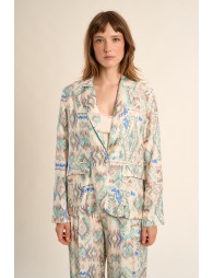 Straight printed blazer