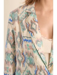 Blazer de mujer de manga larga, con estampado.