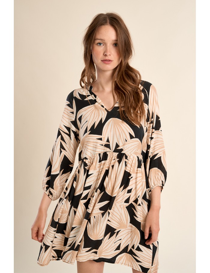 Short Babydoll Print Dress