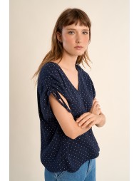 Polka dot blouse top