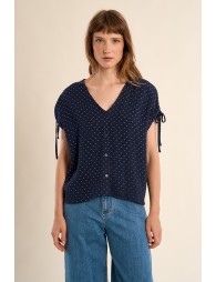 Polka dot blouse top