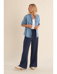 Printed flowing trousers