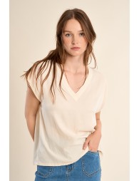 T-shirt basique parsemé de strass