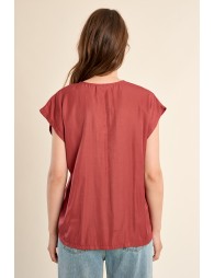 T-shirt basique parsemé de strass